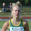 Sandra Eriksson sprang nytt finskt rekord på 1500m hinder i D17 första dagen och vann 800m andra dagen. (© R. Härtull)