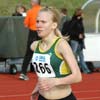 Sandra Eriksson sprang nytt personligt rekord, 2.15,32, och vann damernas 800m. (© R: Härtull)