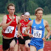Johan Nordmyr leder 800m före bl.a Kristoffer Fant (142) och Jan Bosas. (© Isabelle Nygårds)