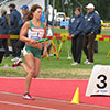 Matilda Nyholm på tredje sträckan på 4x300m (© Sandra Eriksson)