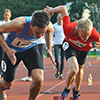 200m final, Jonathan Åstrand, Gustav Klingstedt och Johan Nordmyr (© Rune Härtull)