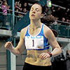 Marcela Lustigova, CZE, noterades för nytt världsrekord på 3000m hinder. (© Rune Härtull)