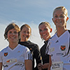 D 4x100m. IK Falkens Caroline Backa, Kaisa Rauhala, Caroline Wärn och Karin Storbacka. (© Rune Härtull)