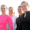 D17 4x100m. IFNs flickor Veronica Kengo,  Jessica Rasmus, Rebecka Westerlund och Anna Julin. (© Rune Härtull)