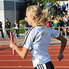 D 4x400m. Karin Storbacka mot andra guldet. (© Rune Härtull)