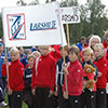 Larsmo IF juniorerna ställer upp inför öppningen (© Kenneth Sundvik)